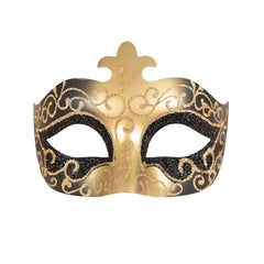 Loup Vénitien Noir et Or / Masque Venise Noir et Doré / La Maison Du Déguisement