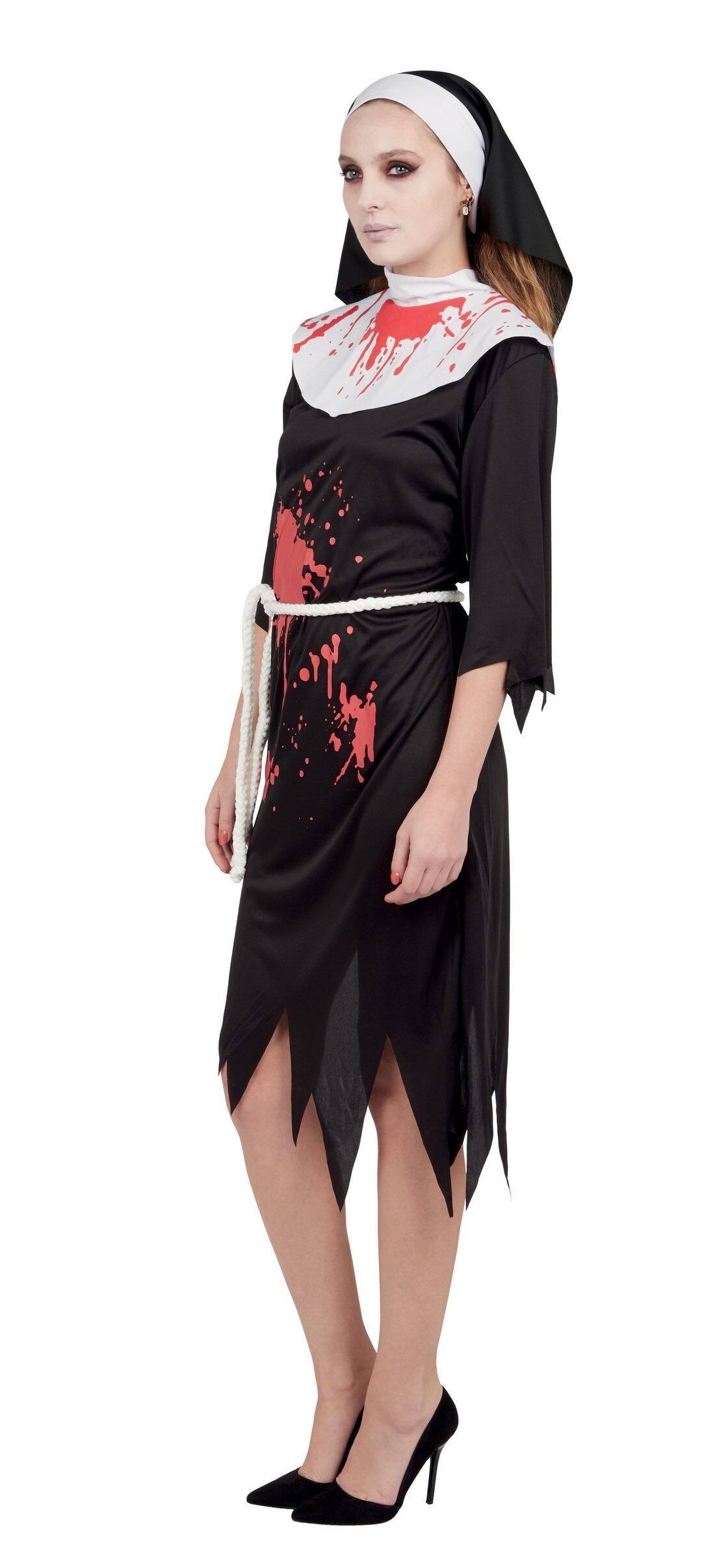 Déguisement Nonne Zombie Adulte / Costume Bonne soeur Religieuse Ensanglantée / La Maison Du Déguisement