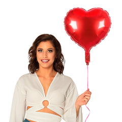 Ballon en aluminium Coeur rouge / Ballon Aluminium Mylar Coeur rouge / La Maison Du Déguisement