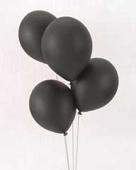 Lot De 10 Ballons Métallisés Noir / 10 Ballons en Latex Noir / La Maison Du Déguisement