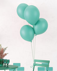Lot De 10 Ballons Métallisés Turquoise / Ballons en Latex Turquoise / La Maison Du Déguisement