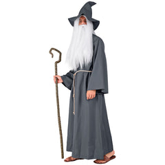 Location  Déguisement Sorcier Magicien Adulte / Location Costume Mage Gandalf Homme / Location Costume Druide Gris Adulte / La Maison Du Déguisement