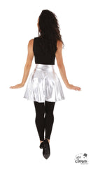 Jupe Disco Année 80 Argent / Minijupe Shiny Disco Argent / La Maison Du Déguisement