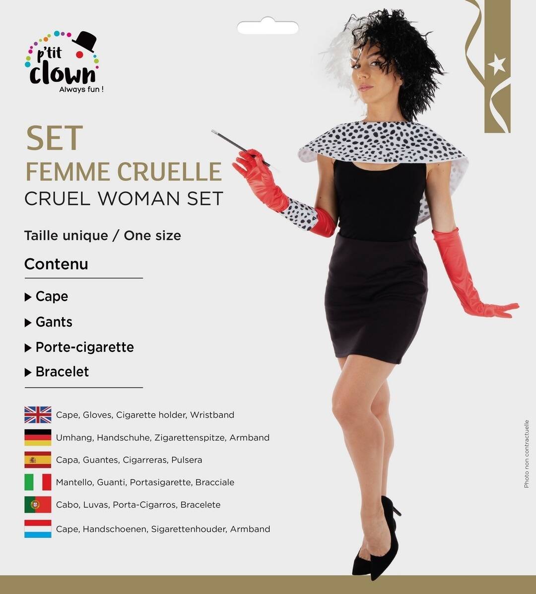 Set Cruella Femme / Kit Cruella / La Maison Du Déguisement