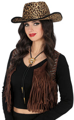 Chapeau Cow boy Léopard Adulte / Chapeau Western Leopard / La Maison Du Déguisement