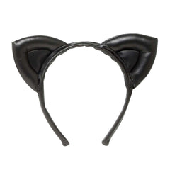 Oreilles de chat Simili cuir Noir / Serre Tête Chat / La Maison Du Déguisement