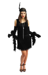 Déguisement Robe Charleston Noire | Tenue chic années |  La Maison du Déguisement