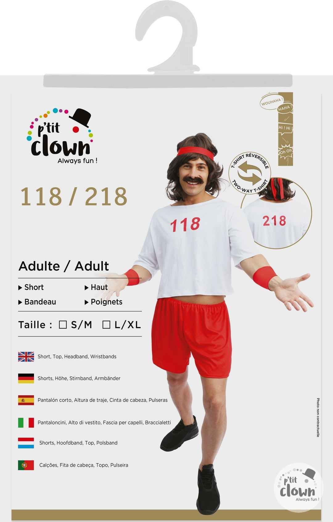 Costume Réversible Adulte L/XL - 118 & 218 | Déguisement pour fêtes | La Maison du Déguisement