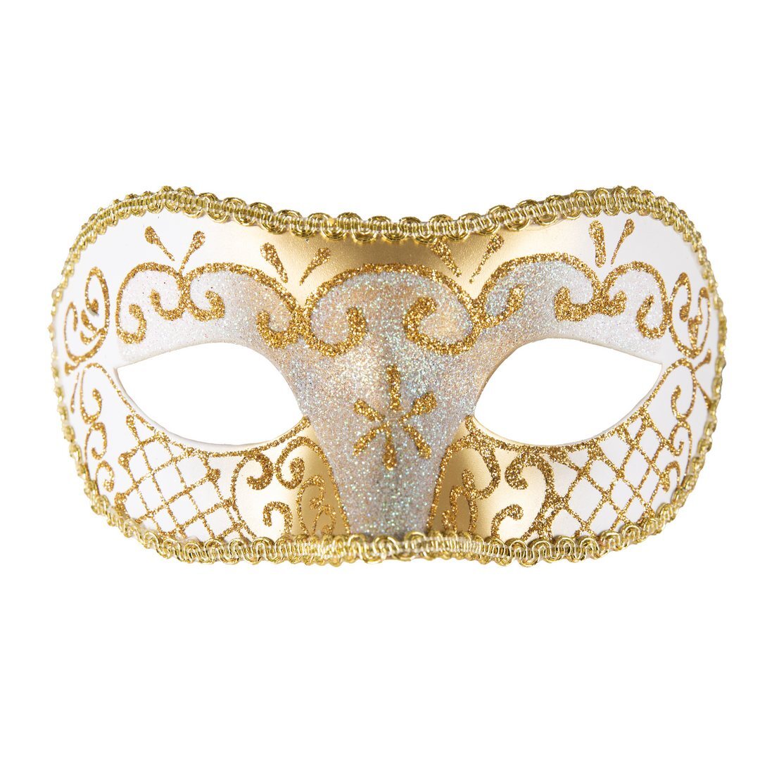 Loup Vénitien Or / Masque Venice Paillettes Dorée / La Maison Du Déguisement