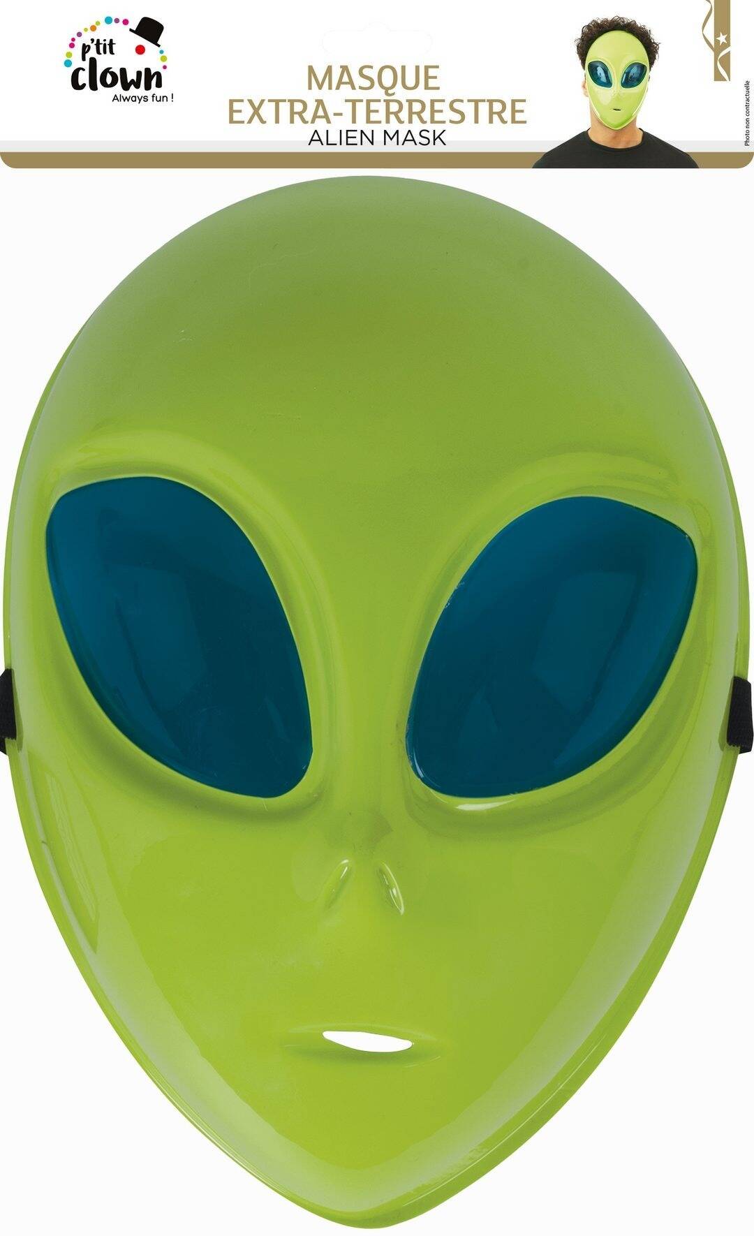 Masque Extra Terrestre Vert / Masque Alien Vert / La Maison Du déguisement