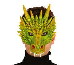 Masque Dragon Vert / Demi-Masque Dragon Mousse / La Maison Du Déguisement