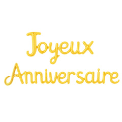 Guirlande de ballons Joyeux Anniversaire / Ballon aluminium Joyeux Anniversaire / La Maison Du Déguisement
