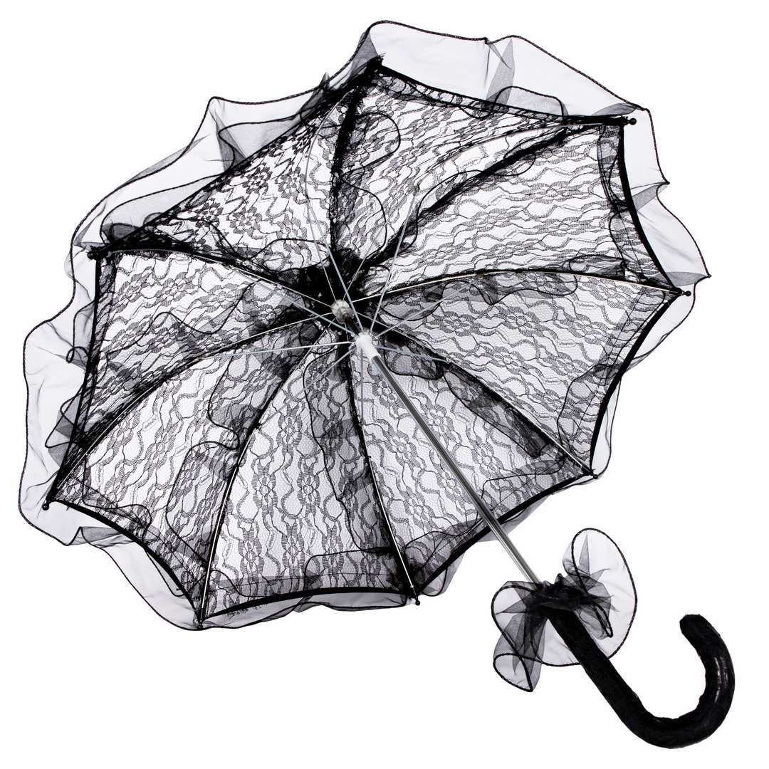 Ombrelle en Dentelle Noir / Parapluie Dentelle Noir / La Maison Du Déguisement