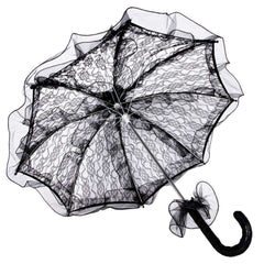 Ombrelle en Dentelle Noir / Parapluie Dentelle Noir / La Maison Du Déguisement