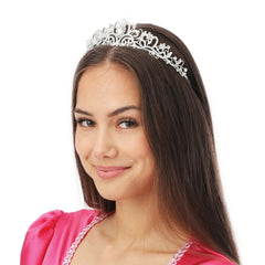 Diadème Princesse Métal Argent et Strass BM / Couronne de Princesse élégante Pour Femme / Couronne De Reine Métal Argent / La Maison du Déguisement