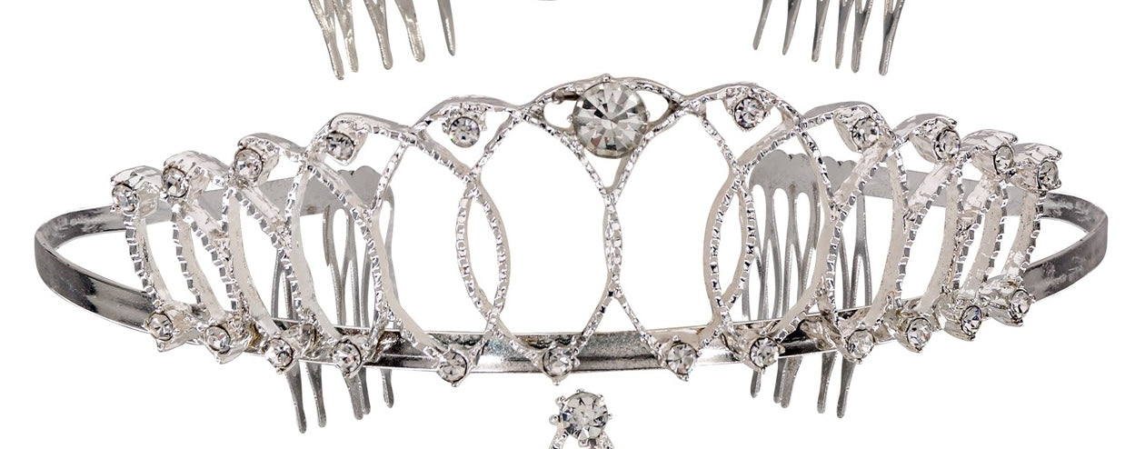 Diadème Princesse Strass Argent / Couronne Black Swan Strass Argent En Métal / La Maison Du Déguisement