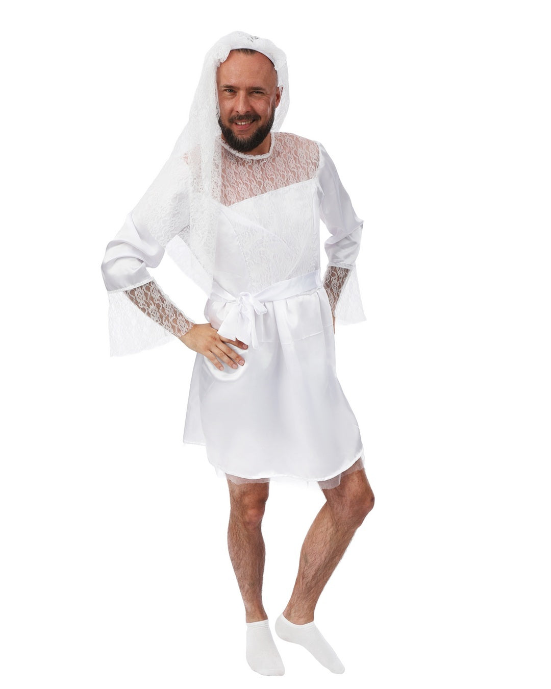Déguisement Mariée Adulte / Costume Mariée Drag Queens Blanc / La Maison Du Déguisement
