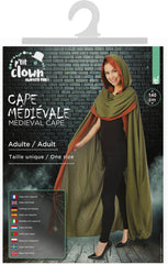 Déguisement Cape Médiévale Avec Capuche Vert / Costume Cape Vert Forêt En Velours à Large Capuche / La Maison Du Déguisement