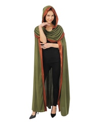 Déguisement Cape Médiévale Avec Capuche Vert / Costume Cape Vert Forêt En Velours à Large Capuche / La Maison Du Déguisement