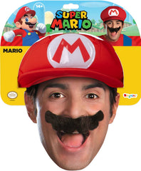 Casquette Mario Officielle / Casquette Super Mario avec Moustache / La Maison Du Déguisement
