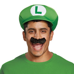 Casquette Luigi Officielle / Casquette Luigi avec moustache / La Maison Du Déguisement