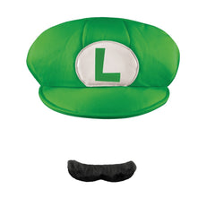 Casquette Luigi Officielle / Casquette Luigi avec moustache / La Maison Du Déguisement