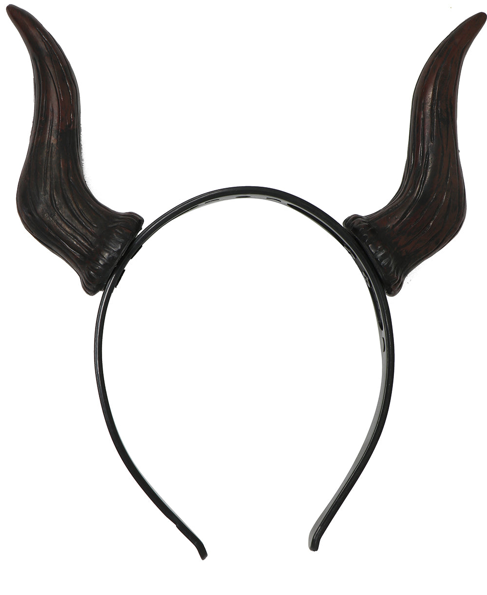Serre Tête De Diable Noir GM / Serre Tête Cornes De Démon Noir / La Maison Du Déguisement