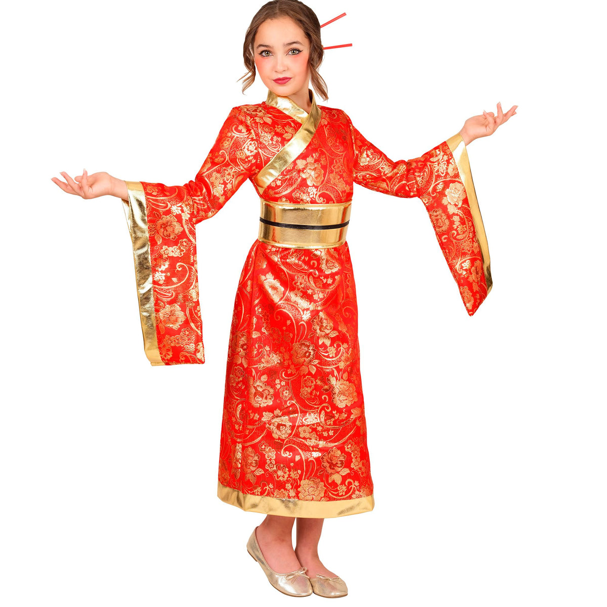 Déguisement Kimono Rouge Enfant / Costume Geisha Japonaise Fille / La Maison Du Déguisement