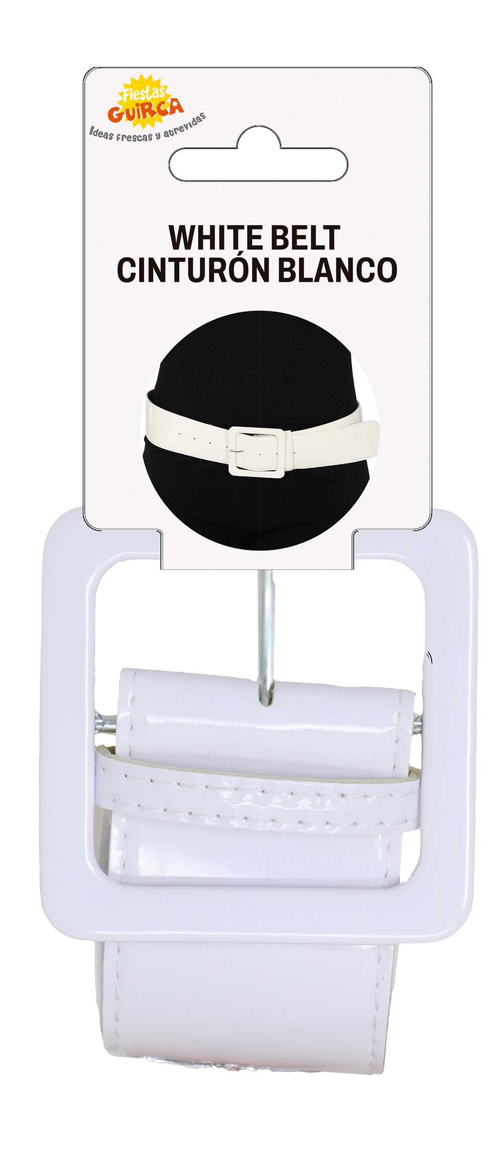 Ceinture Disco Blanc / Ceinture Blanc Brillante / La Maison Du Déguisement