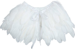 Cape En Plumes Blanches / Echarpe Gothique en Plumes Blanc / Châles en Plumes Blanc élégants et Uniques / La Maison Du Déguisement