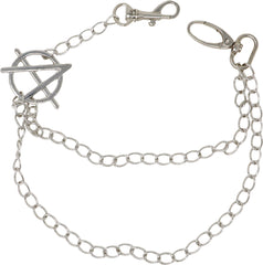 Chaîne Punk Argent / Chaine Rockeur / Chaîne De Biker Argent / La Maison Du Déguisement