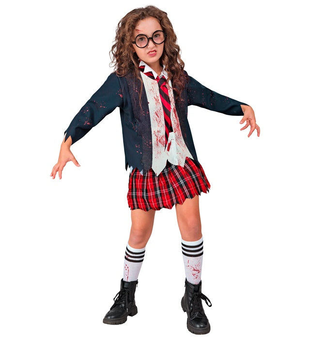 Déguisement Etudiante Zombie Enfant / Costume Ecolière sanglante Halloween Enfant / La Maison Du Déguisement