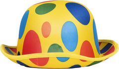 Chapeau Melon de clown Multicolore / Chapeau Melon à Pois / La maison Du Déguisement