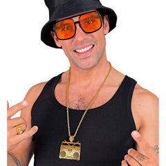 Collier Blaster Pimp Or / Collier Radio doré / Chaîne Ghetto Blaster / La Maison Du Déguisement