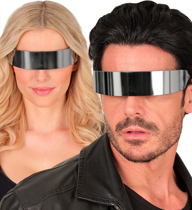 Lunettes Futuriste Argent / Lunettes Du Futur / Lunettes Miroirs / Lunettes Robot Argentés / La Maison Du Déguisement