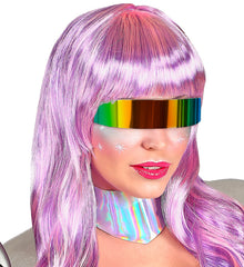 Lunettes Futuriste Multicolore / Lunettes Espace Arc en Ciel / Lunettes Miroirs / Lunettes Robot  / La Maison Du Déguisement