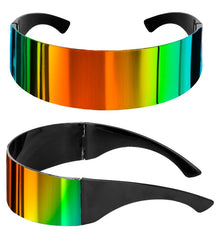 Lunettes Futuriste Multicolore / Lunettes Espace Arc en Ciel / Lunettes Miroirs / Lunettes Robot  / La Maison Du Déguisement