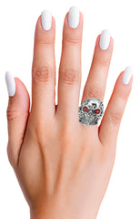 Bague Crâne Métal / Bague Tête de Mort en Métal / La Maison Du Déguisement
