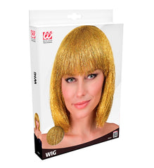 Perruque Glamour Brillante Doré / Perruque Lamé Disco Or / La Maison Du Déguisement