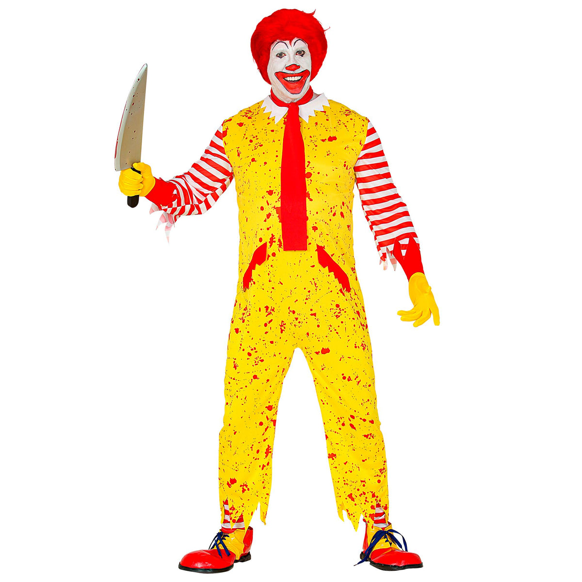 Déguisement Clown McKiller Adulte/ Costume Ronald en Version Zombie Sanglante Homme / Costume Clown Assassin Homme / La Maison Du Déguisement
