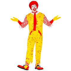 Déguisement Clown McKiller Adulte/ Costume Ronald en Version Zombie Sanglante Homme / Costume Clown Assassin Homme / La Maison Du Déguisement