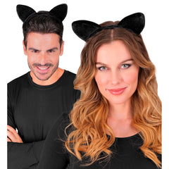 Oreilles de Chat  / Serre tête de Chat en velours / La Maison Du Déguisement