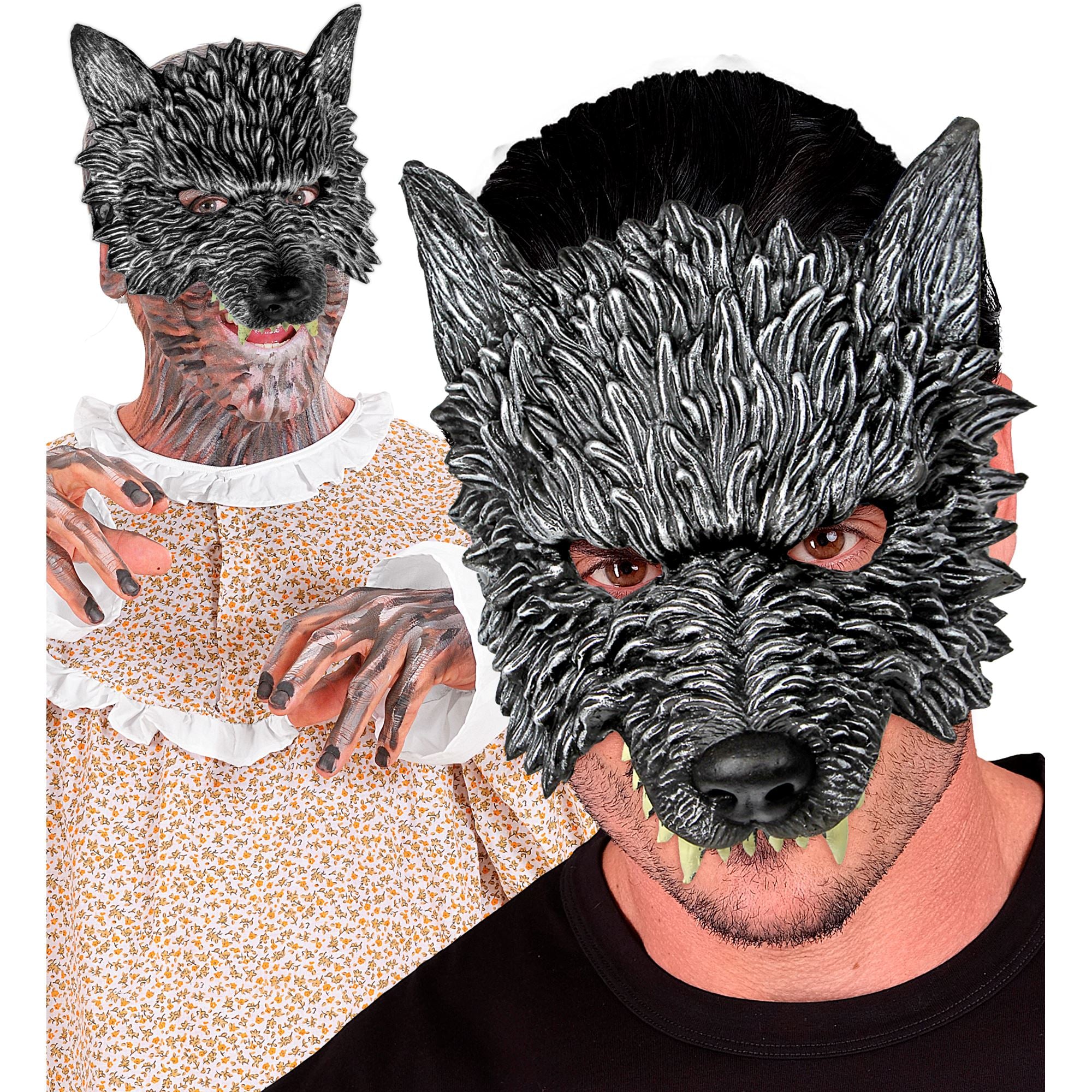 Masque Loup Garou / Demi Masque Loup Sans Menton / La Maison Du Déguisement