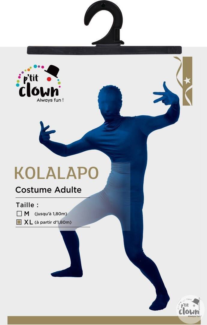 Déguisement Combinaison Intégrale Kolalapo Bleu /  Costume Morphsuit Kolalapo Bleu / La Maison du Déguisement