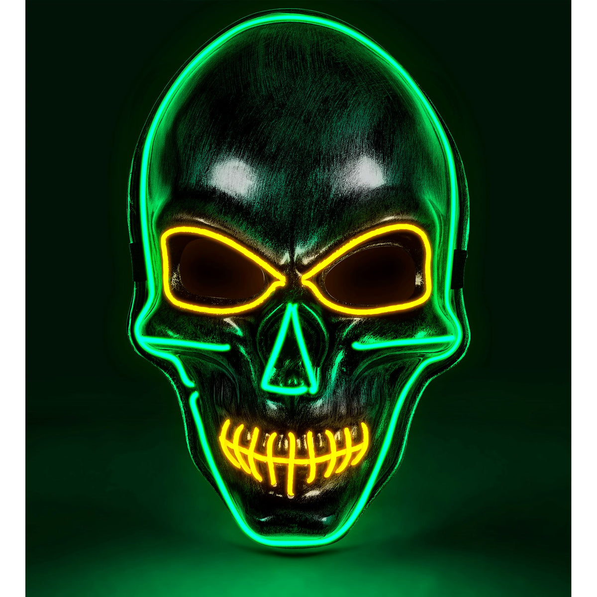 Masque Squelette Argent Led Coloré / Masque Crâne Led Halloween / La Maison Du Déguisement