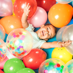 Set 5 Ballons De Confettis Latex Multicolore / Ballons Latex Transparents Confettis Multicolore 30cm / La maison Du Déguisement
