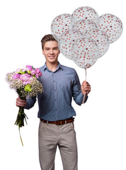 Sachet de 10 Ballons De Confettis Coeurs / 10 Ballons Avec Des Cœurs à l'intérieur / La Maison Du Déguisement
