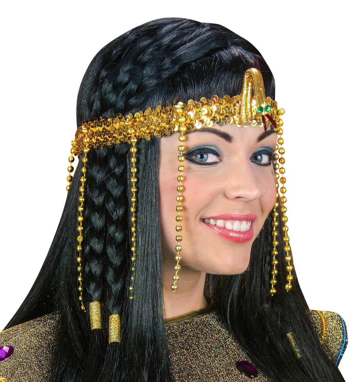 Bandeau Egyptien Cléopâtre Or /  Serre Tête égyptienne Perlé Doré / La Maison Du Déguisement
