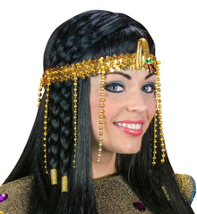 Bandeau Egyptien Cléopâtre Or /  Serre Tête égyptienne Perlé Doré / La Maison Du Déguisement