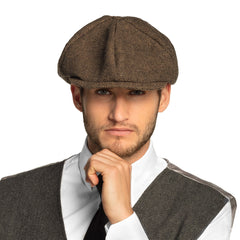 Béret Année 1900 / Casquette Birmingham Marron / La Maison Du Déguisement